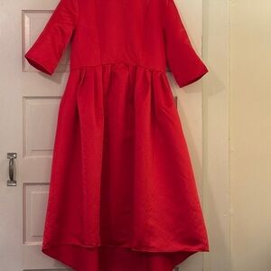 STYLEWE Red A-Line Cocktail Dress 3/4 Sleeve Crew Neck